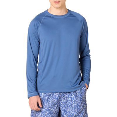 Amazon Essentials Men's Long-Sleeve Quick-Dry UPF 50 Swim Tee, Blue, XX-Large