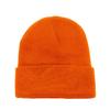 6 Pack Plain Long Cuffed Beanie for Mens and Womens Skulls (Orange) view 1