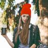 6 Pack Plain Long Cuffed Beanie for Mens and Womens Skulls (Mix) view 2