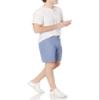 Amazon Essentials Men's Classic-Fit 9" Chino Shorts, Blue Geometric Print, 40 view 4