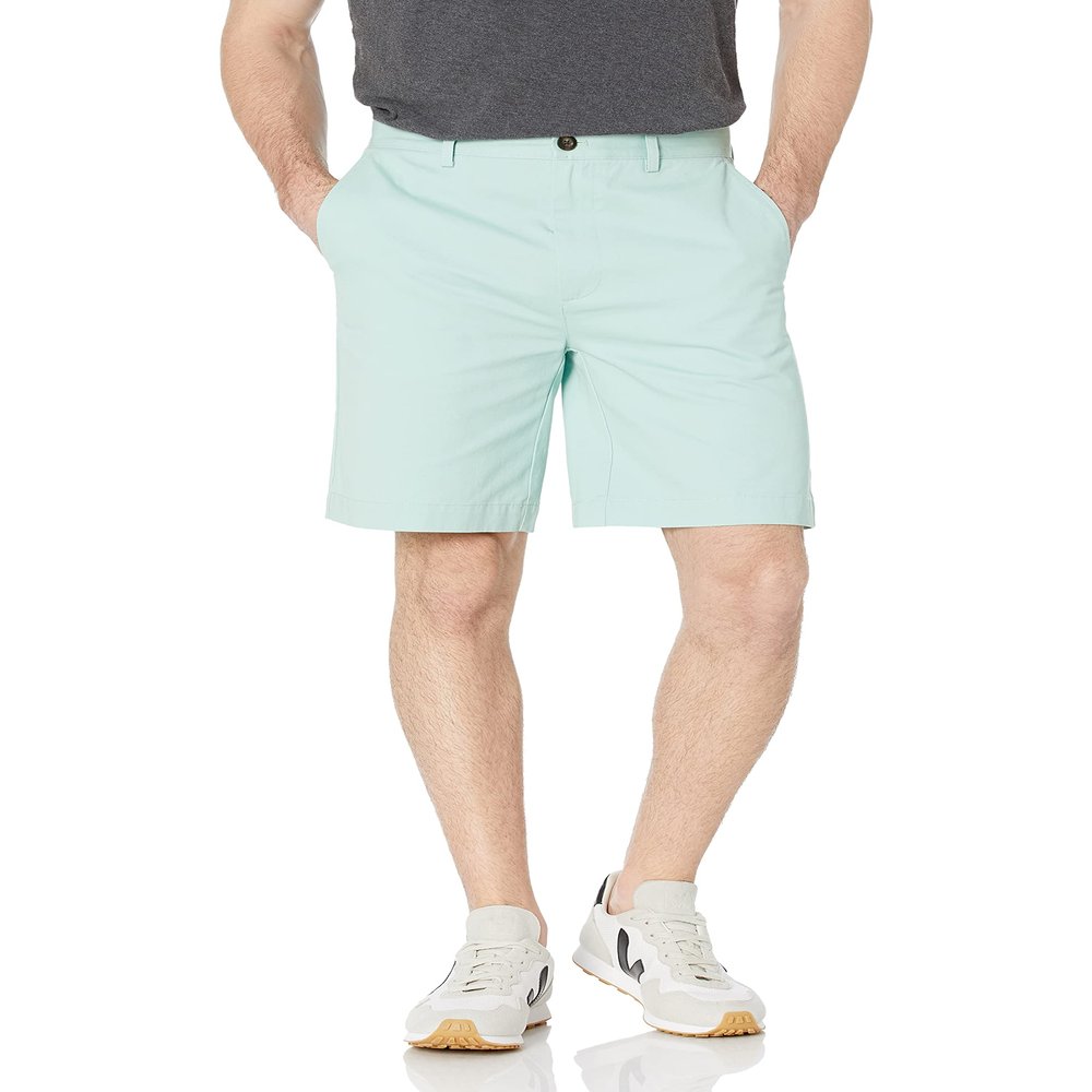 Amazon Essentials Men's Classic-Fit 9" Chino Shorts, Mint Green, 33