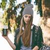 6 Pack Plain Long Cuffed Beanie for Mens and Womens Skulls (Dark Grey) view 2