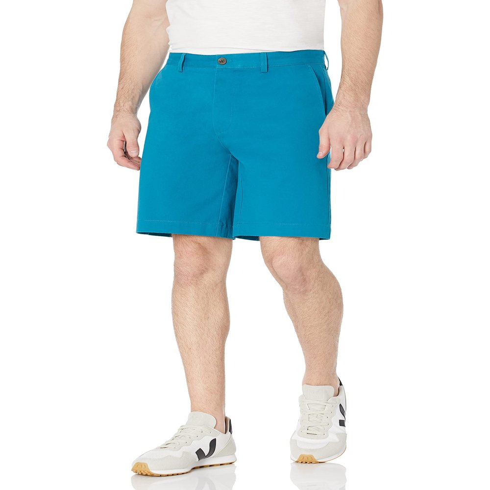 Amazon Essentials Men's Classic-Fit 9" Chino Shorts, Teal Blue, 29