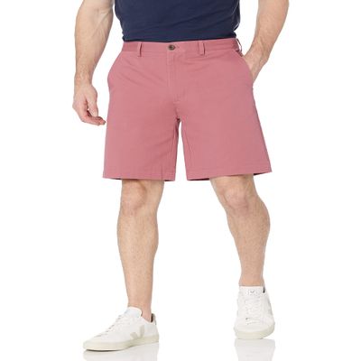 Amazon Essentials Men's Classic-Fit 9" Chino Shorts, Pink, 32