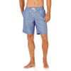 Amazon Essentials Men's 9" Swim Trunks with Mesh Lining, Pockets, Drawstring Closure, Blue Geometric Print, Medium view 1