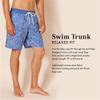 Amazon Essentials Men's 9" Swim Trunks with Mesh Lining, Pockets, Drawstring Closure, Blue Geometric Print, Medium view 2