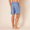 Amazon Essentials Men's 9" Swim Trunks with Mesh Lining, Pockets, Drawstring Closure, Blue Geometric Print, Medium view 3