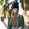4 Pack Plain Long Cuffed Unisex Beanies Skullies for Men and Women (Navy Blue) view 2