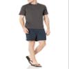 Amazon Essentials Men's Slim-Fit Short-Sleeve Quick-Dry UPF 50 Swim Tee, Dark Grey, Small view 4