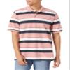 Amazon Essentials Men's Regular-Fit Cotton Pique Polo Shirt (Available in Big & Tall), Pink Stripe, X-Small view 1