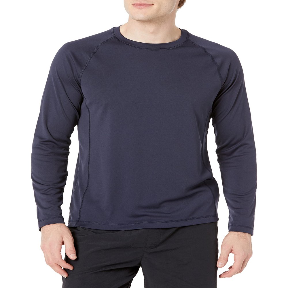 Amazon Essentials Men's Long-Sleeve Quick-Dry UPF 50 Swim Tee, Dark Navy, X-Large