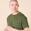 Amazon Essentials Men's Slim-Fit Short-Sleeve Quick-Dry UPF 50 Swim Tee, Olive Heather, X-Large view 4