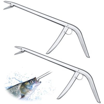 2 Pieces Stainless Steel Fish Hook Remover Fishing Extractor Freshwater and Saltwater Hooker Tool 11-1/2 inch