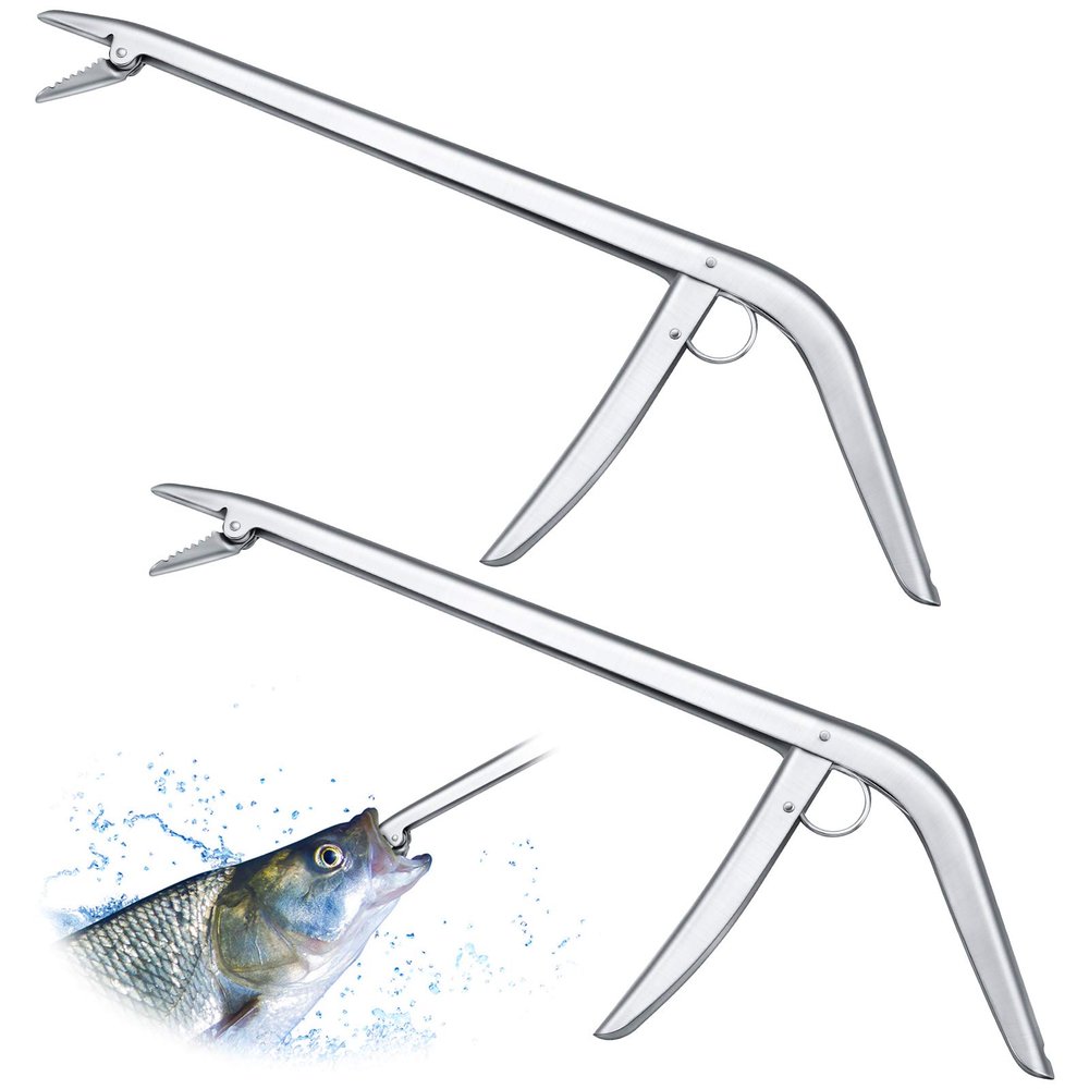 2 Pieces Stainless Steel Fish Hook Remover Fishing Extractor Freshwater and Saltwater Hooker Tool 11-1/2 inch