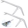2 Pieces Stainless Steel Fish Hook Remover Fishing Extractor Freshwater and Saltwater Hooker Tool 11-1/2 inch view 1