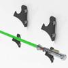 WANLIAN lightsaber rack, wall-mounted lightsaber rack, suitable for swords, 1 pair of lightsaber sabers (Black) view 1
