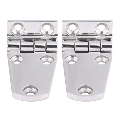 2Pcs Marine Boat Door Hinge Stainless Steel Flush Door Hatch Compartment Folding Bending Hinge Casting, Boat/Yacht Serie