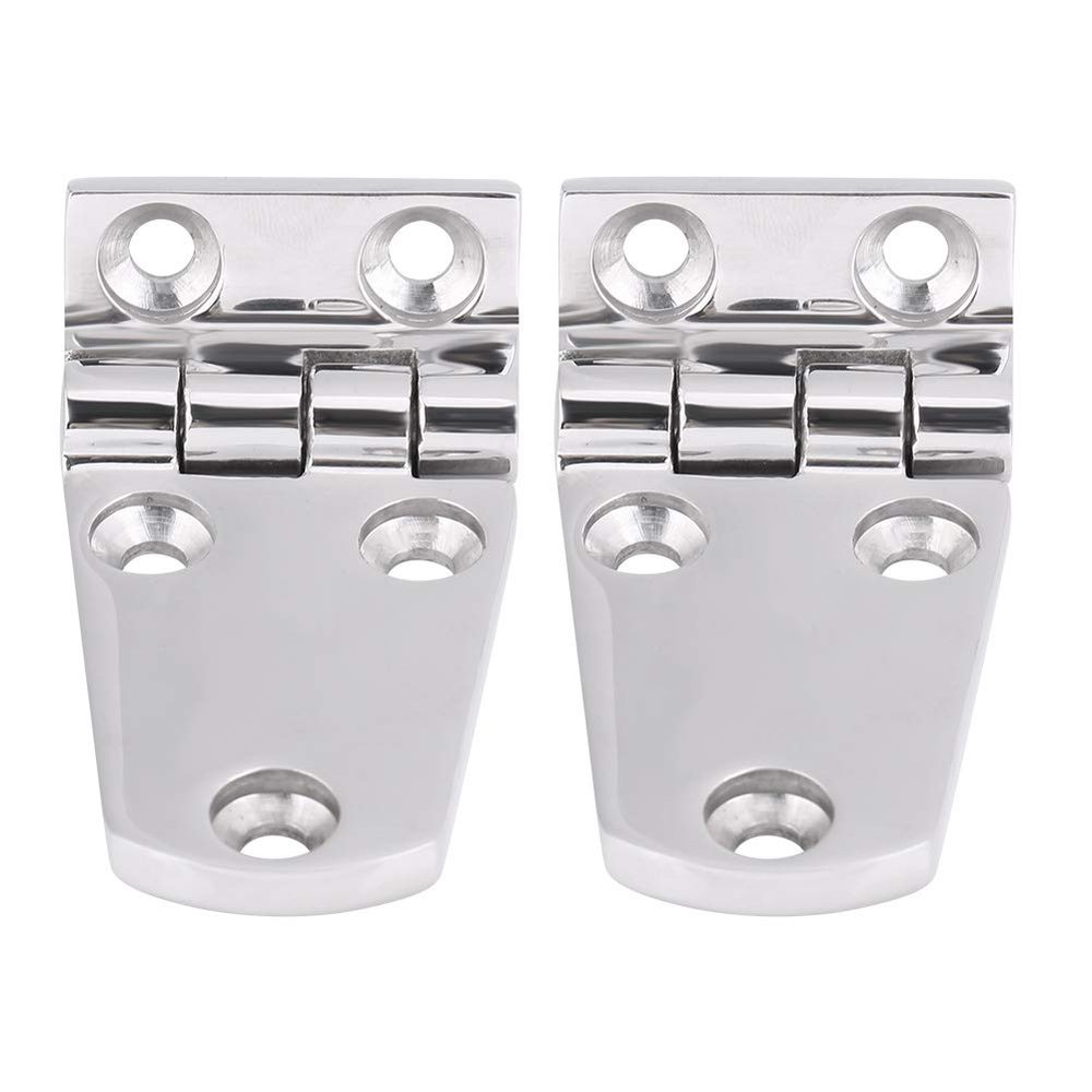 2Pcs Marine Boat Door Hinge Stainless Steel Flush Door Hatch Compartment Folding Bending Hinge Casting, Boat/Yacht Serie