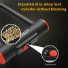 INTEKIN Bike U Lock Heavy Duty Lock, 16mm U Lock and 5ft Length Security Cable with Sturdy Mounting Bracket for Motorcycle and More, Black, Small view 3