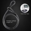 INTEKIN Bike U Lock Heavy Duty Lock, 16mm U Lock and 5ft Length Security Cable with Sturdy Mounting Bracket for Motorcycle and More, Black, Small view 4