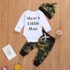 Nokpsedcb Baby Boys Hooded Top Autumn New Long Sleeve Sweatshirt+Drawstring Long Pants Trousers Outfits Set (6-12 Months, F-little man) view 2