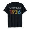 1936. Vintage 1936 Gift for Men Women Made Born in 1936 T-Shirt view 1