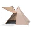 KAZOO Family Camping Tent Large Waterproof Tipi Tents 8 Person Room Teepee Tent Instant Setup Double Layer (Off-White) view 1