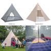 KAZOO Family Camping Tent Large Waterproof Tipi Tents 8 Person Room Teepee Tent Instant Setup Double Layer (Off-White) view 4