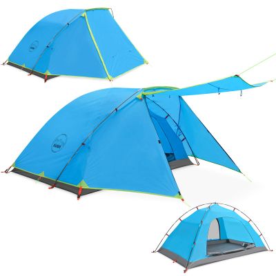 KAZOO 24 Person Camping Tent Outdoor Waterproof Family Large Tents 2/4 People Easy Setup Tent with Porch Double Layer
