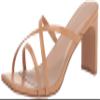 The Drop Women's Amelie Strappy Square Toe Heeled Sandal, Doe Tan, 9 view 1