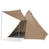 KAZOO Family Camping Tent Large Waterproof Tipi Tents 8 Person Room Teepee Tent Instant Setup Double Layer (Beige) view 1