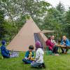 KAZOO Family Camping Tent Large Waterproof Tipi Tents 8 Person Room Teepee Tent Instant Setup Double Layer (Beige) view 2