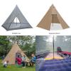 KAZOO Family Camping Tent Large Waterproof Tipi Tents 8 Person Room Teepee Tent Instant Setup Double Layer (Beige) view 4