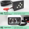 DNYSYSJ Boat Spotlights, 100W Marine Boat Remote Control SpotlightHalogen Searchlight Spotlight Searchlight Bulb Flux 2500LM for Boat Truck Car SUV Camping Garden Emergency (White) view 4