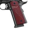 1911 G10 Grips, Full Size (Government/Commander) - Ambi Safety Cut - OPS Texture Red/Black view 2