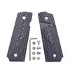 1911 G10 Grips, Full Size (Government/Commander) - Ambi Safety Cut - OPS Texture Grey/Black view 1