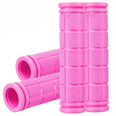 4Pcs Bike Handle Grips, Kids Non-Slip-Rubber Bicycle Handlebar Grips, Specialized Replacement Bike Grips, for Beach Cruiser Razor Scooter Foldable Mountain Bicycle Tricycle BMX MTB