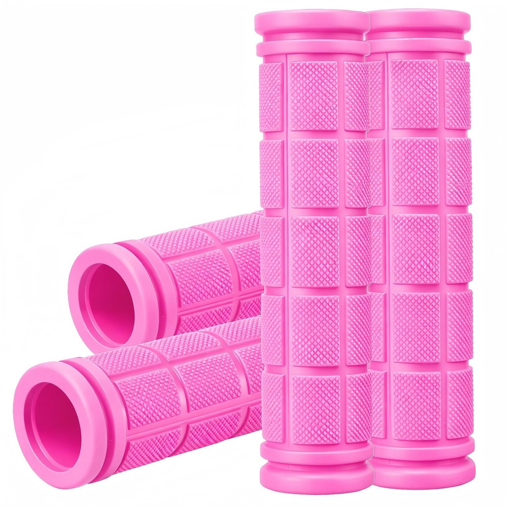 4Pcs Bike Handle Grips, Kids Non-Slip-Rubber Bicycle Handlebar Grips, Specialized Replacement Bike Grips, for Beach Cruiser Razor Scooter Foldable Mountain Bicycle Tricycle BMX MTB