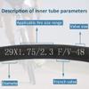 BWSHLF 29" Bike Tubes (4 Pack), MTB Bicycle Replacement Durable Butyl Rubber Fit 29x1.75/2.3, Presta Valve 35mm view 2