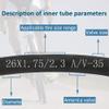 BWSHLF 26 Inch Bike Tubes (4 Pack), MTB Bicycle Replacement Inner Tire Tube, Schrader 35mm Fit 26 x 1.75/2.3 view 2