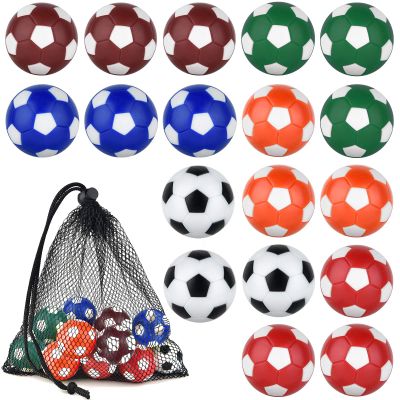 Coopay 18 Pieces 32mm Foosball Balls Table Multicolor Football Soccer Replacement Balls for Official Tabletop Game with a Black Drawstring Bag (Multicolour Pentagon)