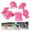 MinLia 6PCS/Set Children's Roller Skating Protective Gear, Knee Pads Elbow Pads Bracer Sports Safety Protective Gear Set(Pink) view 3