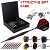 Turnart Darts Plastic Tip - Professional Soft Tip Darts Set for Electronic Dartboard 9 Pcs 18 Grams with 50 Extra Tips 9 Shafts 27 Flights Tool Kit Flight Protectors and Gift Darts Case (Tungsten) view 2