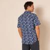 Amazon Essentials Men's Regular-Fit Short-Sleeve Print Shirt, Blue Fish, XX-Large view 3
