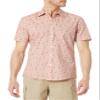 Amazon Essentials Slim-Fit Men's Short Sleeve Button Down Shirt, Pink Fruit Design, Small view 1