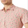 Amazon Essentials Slim-Fit Men's Short Sleeve Button Down Shirt, Pink Fruit Design, Small view 3