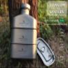 Boundless Voyage 1100ml Titanium Military Canteen 750ml+400ml Ultralight Camping Cookware Set with Folding Handle & Hanging Rope Portable Mess Kit for Outdoor Cooking, Hiking, Survival Ti2049C view 2