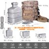 Boundless Voyage 1100ml Titanium Military Canteen 750ml+400ml Ultralight Camping Cookware Set with Folding Handle & Hanging Rope Portable Mess Kit for Outdoor Cooking, Hiking, Survival Ti2049C view 3