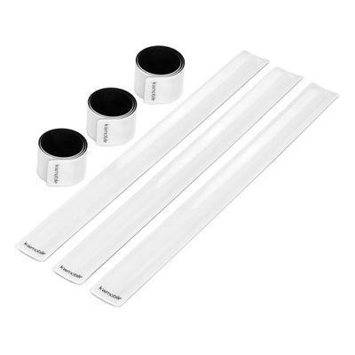 kwmobile Reflective Slap Bands (Set of 6) - Reflector Snap Band Strips - Armband Strip Bracelets for - Party Accessory - Decorative Outerwear