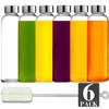 Brieftons Pack of 6 Glass Water Bottles & 6 Silicone Sleeves view 3